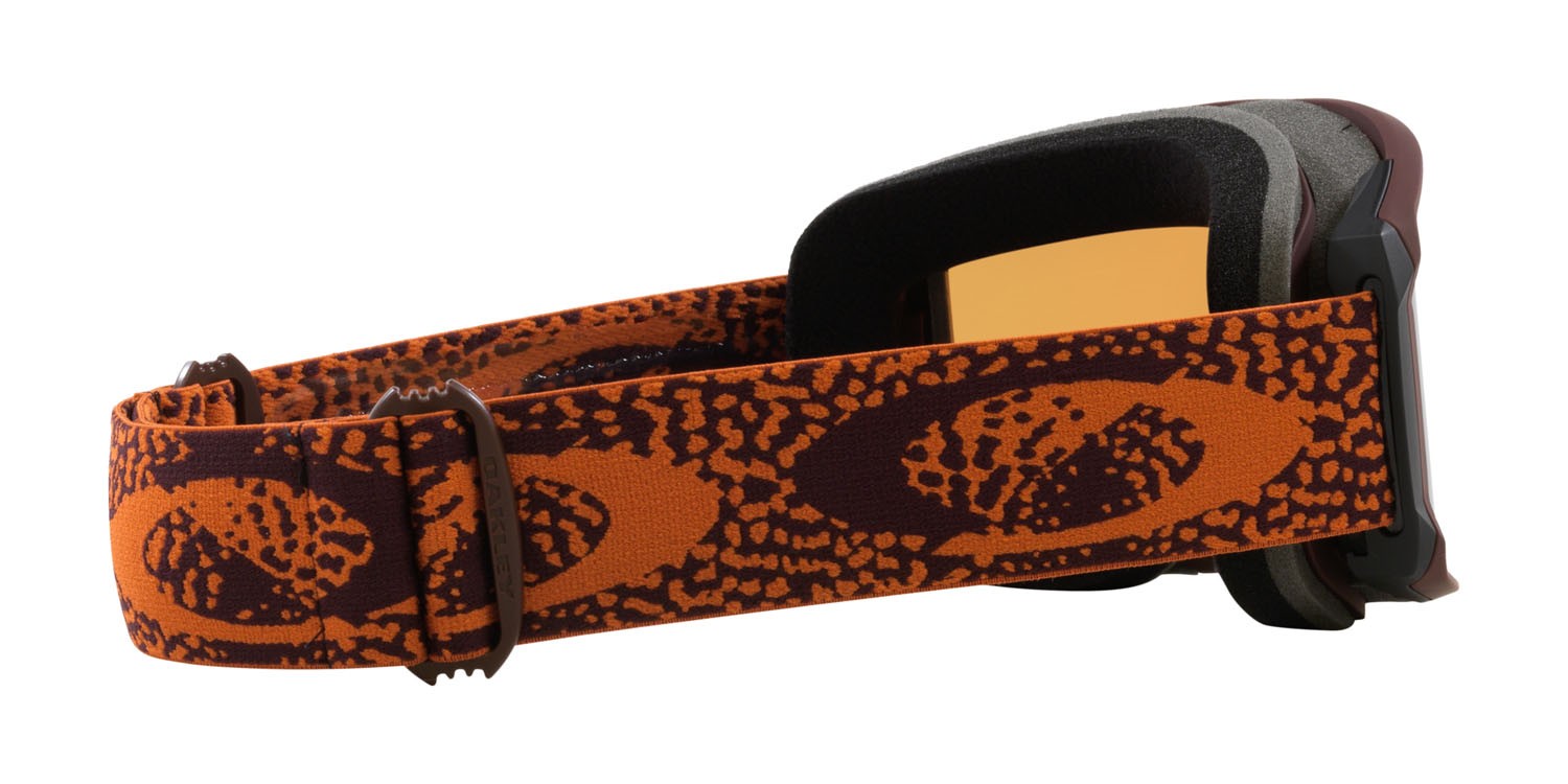 Skibrillen und Snowboard masken Oakley Line Miner M OO 7093 (709390) farbe ginger digital ellipse form maske gläser prizm snow persimmon