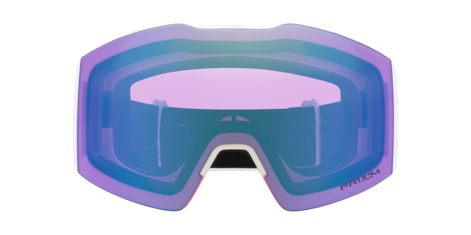 Ski and snowboard goggles Oakley Fall Line M OO 7103 (710377) color bengal white shape mask lenses prizm snow iced iridium