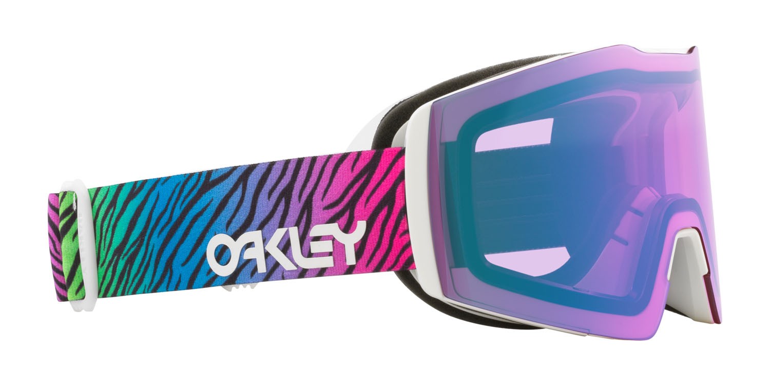 Ski and snowboard goggles Oakley Fall Line M OO 7103 (710377) color bengal white shape mask lenses prizm snow iced iridium