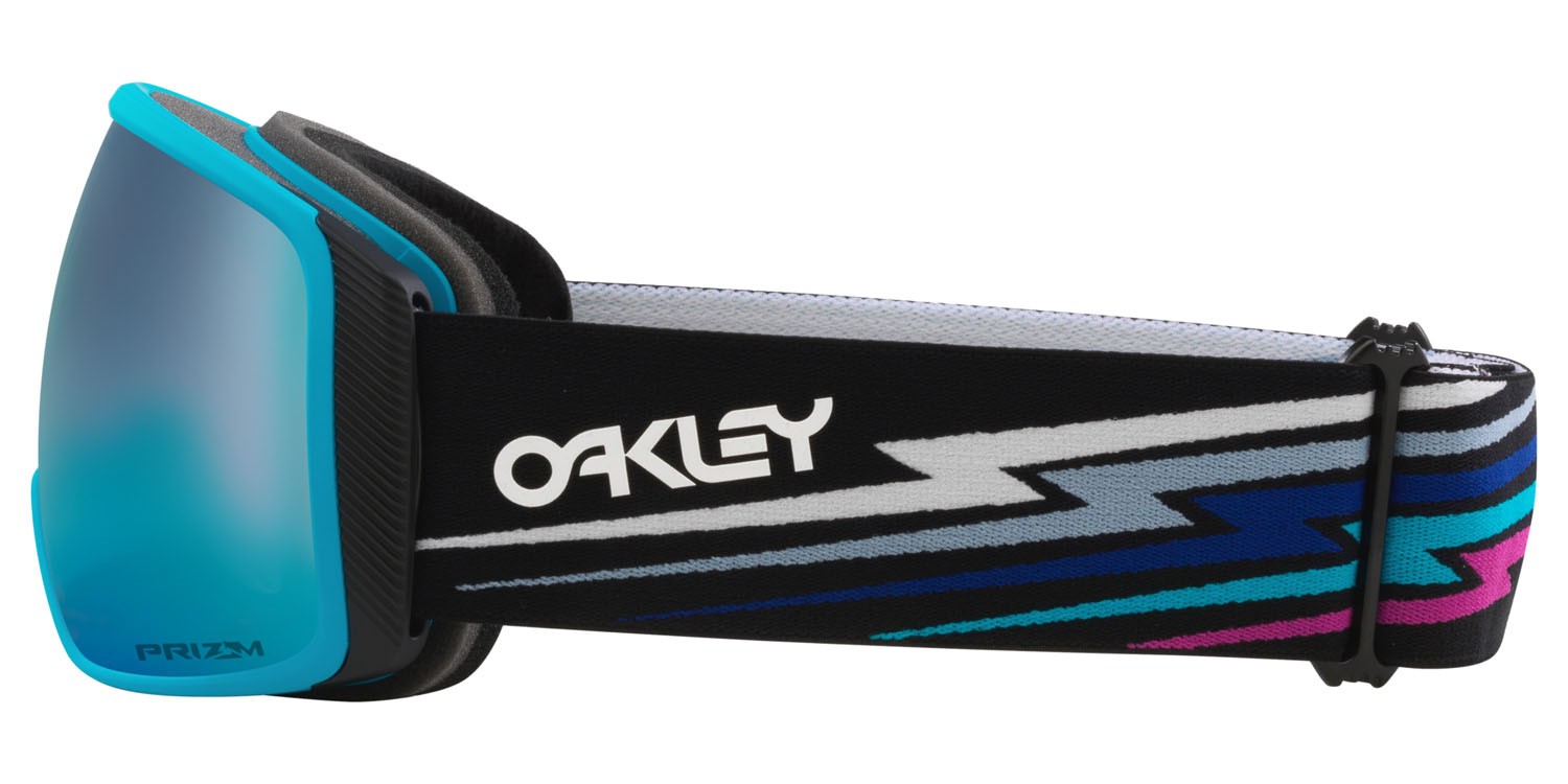 Ski and snowboard goggles Oakley Flight Tracker L OO 7104 (710478) color black bolt shape mask lenses prizm snow sapphire iridium