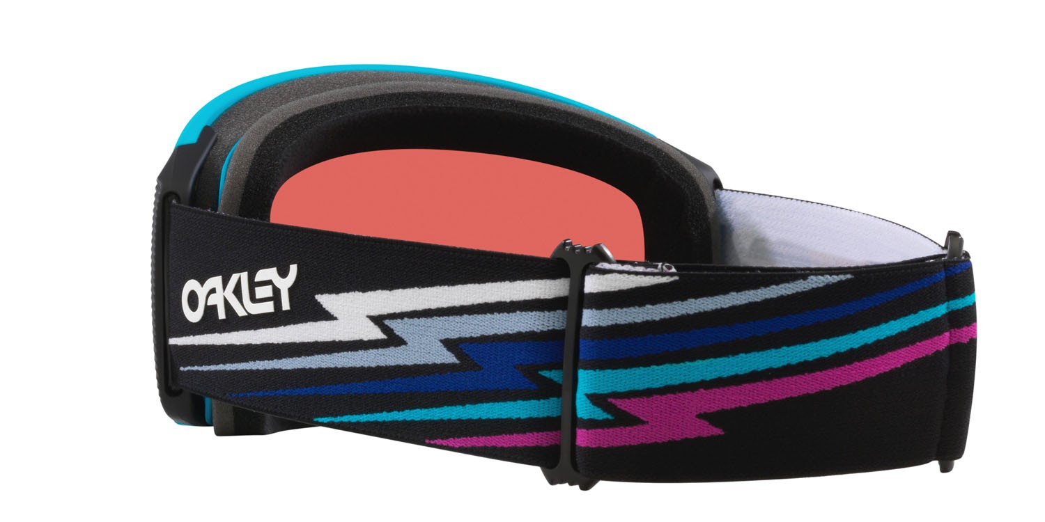 Ski and snowboard goggles Oakley Flight Tracker L OO 7104 (710478) color black bolt shape mask lenses prizm snow sapphire iridium