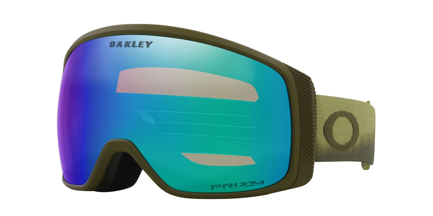 Maschere da Sci e Snowboard Oakley Flight Tracker M OO 7105 (710575) colore fern dip forma mask lenti prizm snow argon iridium