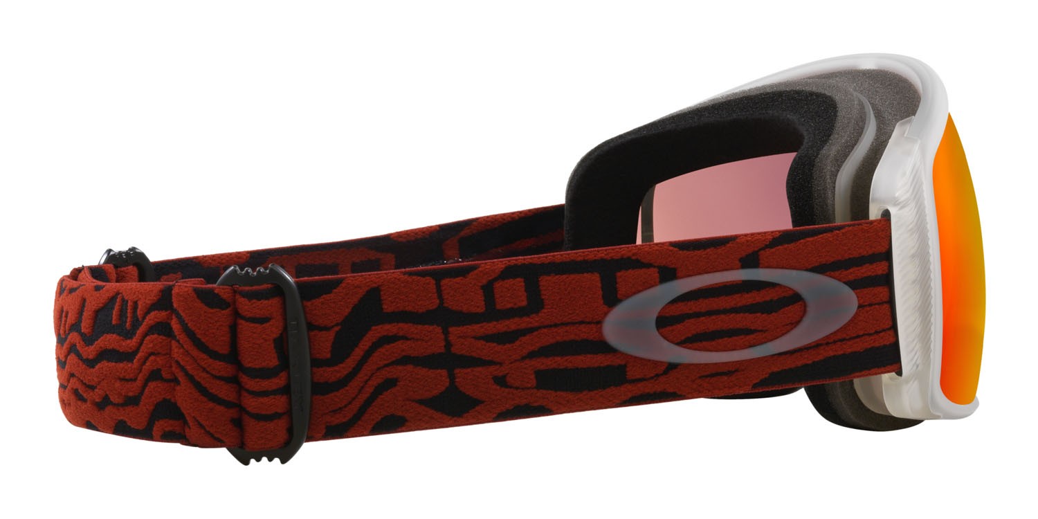 Skibrillen und Snowboard masken Oakley Flight Tracker M OO 7105 (710577) farbe iron red wave form maske gläser prizm snow torch iridium