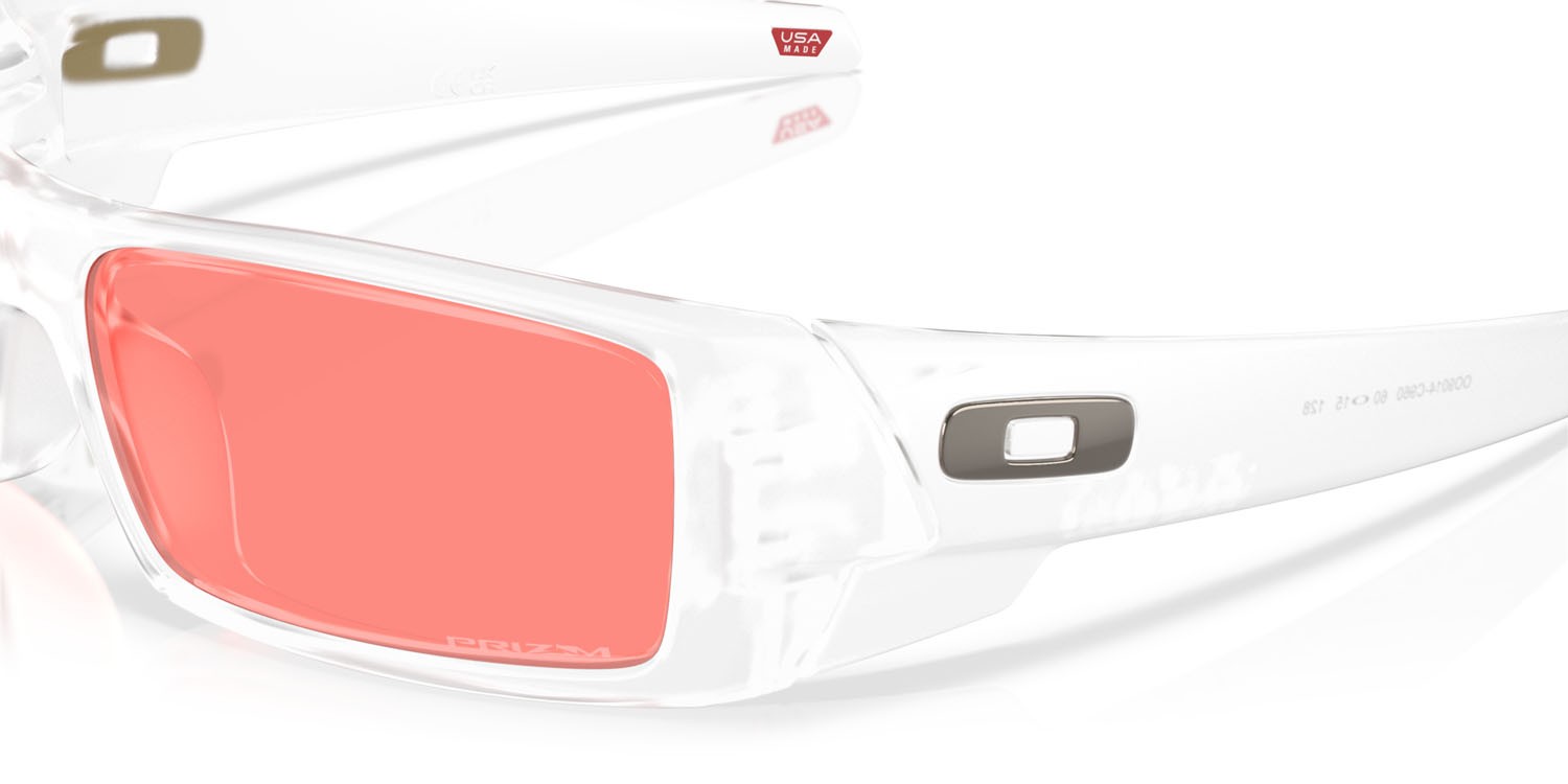 Occhiali da sole Oakley Gascan OO 9014 (9014C9) colore trasparente opaco forma rettangolare lenti prizm peach