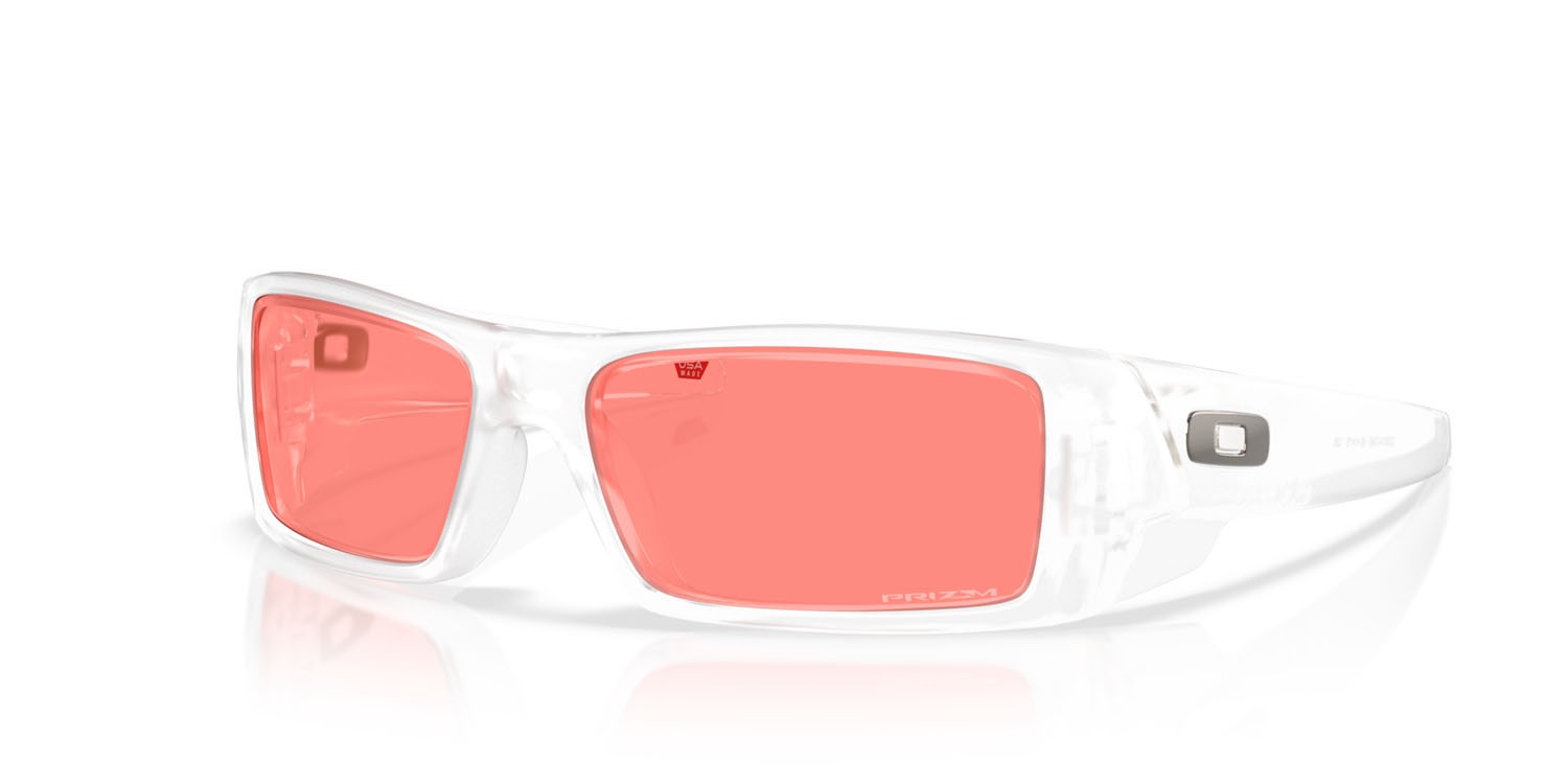 Occhiali da sole Oakley Gascan OO 9014 (9014C9) colore trasparente opaco forma rettangolare lenti prizm peach