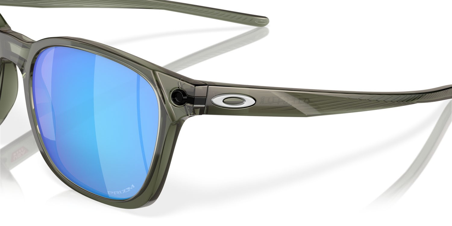 Sonnenbrillen Oakley Ojector OO 9018 (901819) farbe verde oliva/inchiostro form rechteckig gläser prizm sapphire