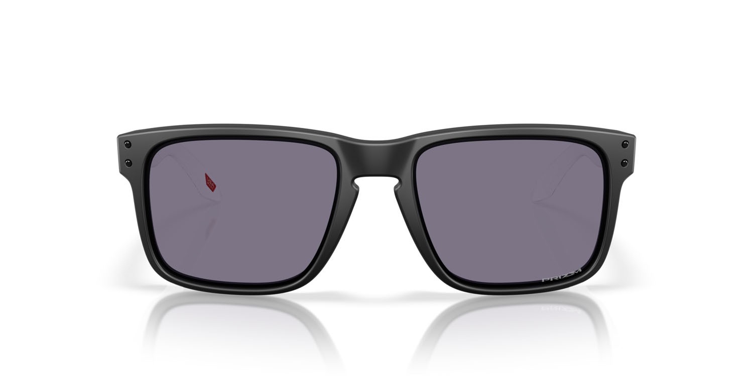Sonnenbrillen Oakley Holbrook OO 9102 (9102Z5) farbe nero opaco form quadratisch gläser prizm grey
