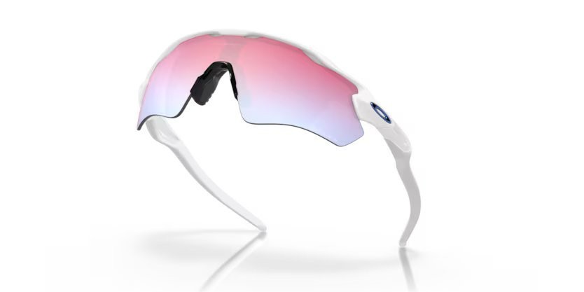 Sonnenbrillen Oakley Radar ev path OO 9208 (920847) farbe polished white form rechteckig gläser prizm sapphire snow