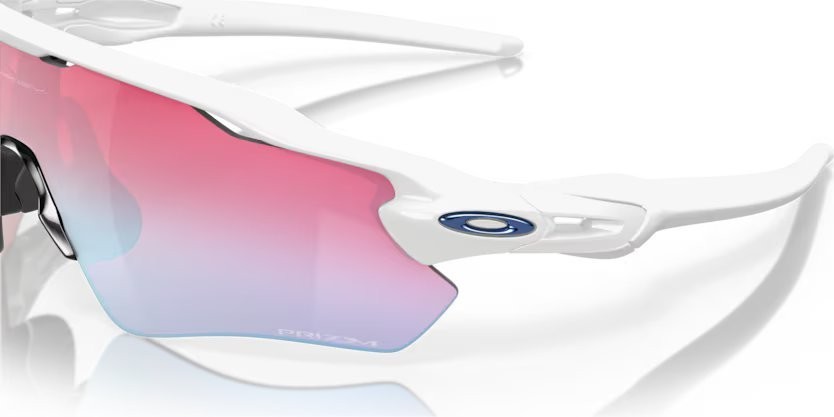 Sonnenbrillen Oakley Radar ev path OO 9208 (920847) farbe polished white form rechteckig gläser prizm sapphire snow