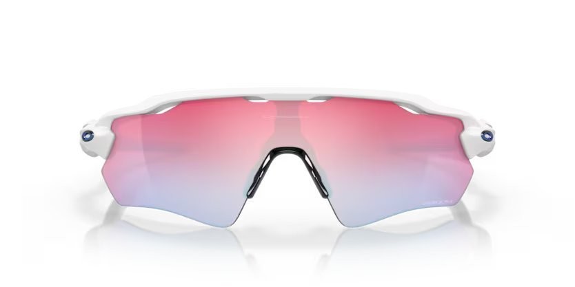 Sonnenbrillen Oakley Radar ev path OO 9208 (920847) farbe polished white form rechteckig gläser prizm sapphire snow
