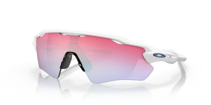 Sonnenbrillen Oakley Radar ev path OO 9208 (920847) farbe polished white form rechteckig gläser prizm sapphire snow