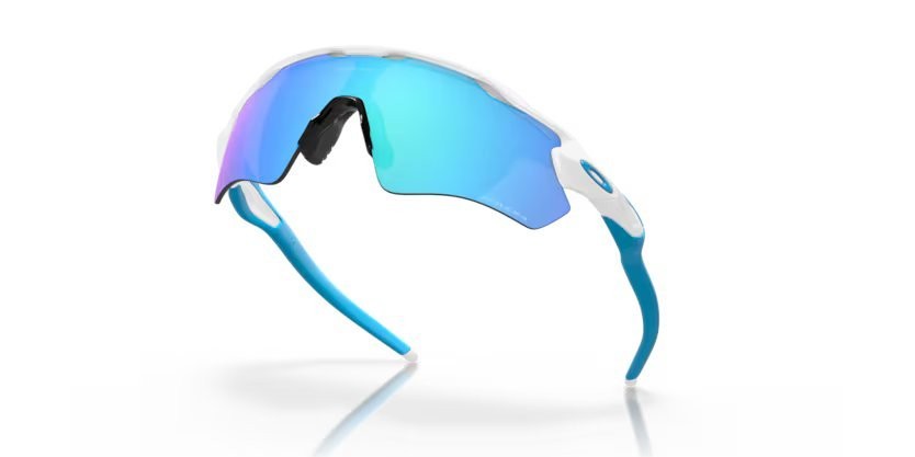 Sonnenbrillen Oakley Radar ev path OO 9208 (920857) farbe polished white form rechteckig gläser prizm sapphire