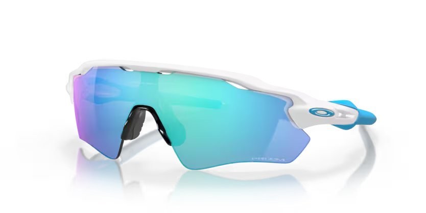 Sonnenbrillen Oakley Radar ev path OO 9208 (920857) farbe polished white form rechteckig gläser prizm sapphire