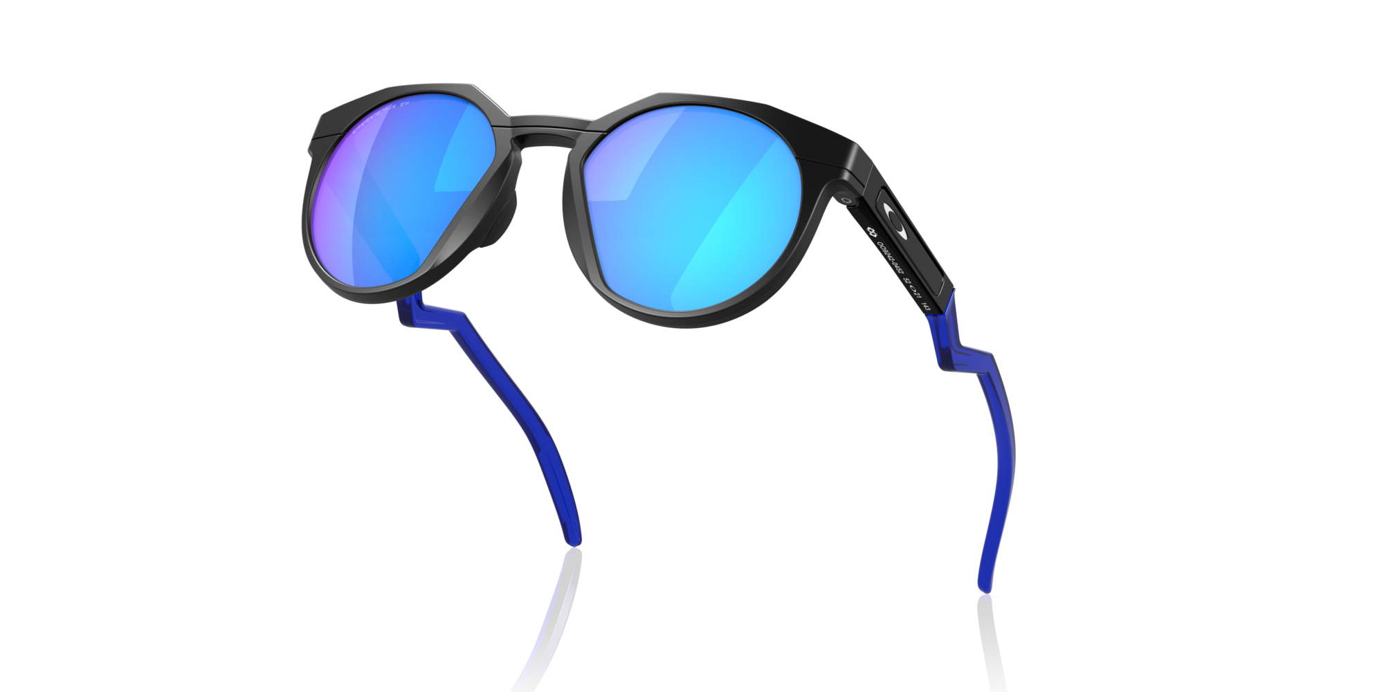 Sonnenbrillen Oakley HSTN OO 9242 (924204) farbe nero opaco form rund gläser prizm sapphire polarized
