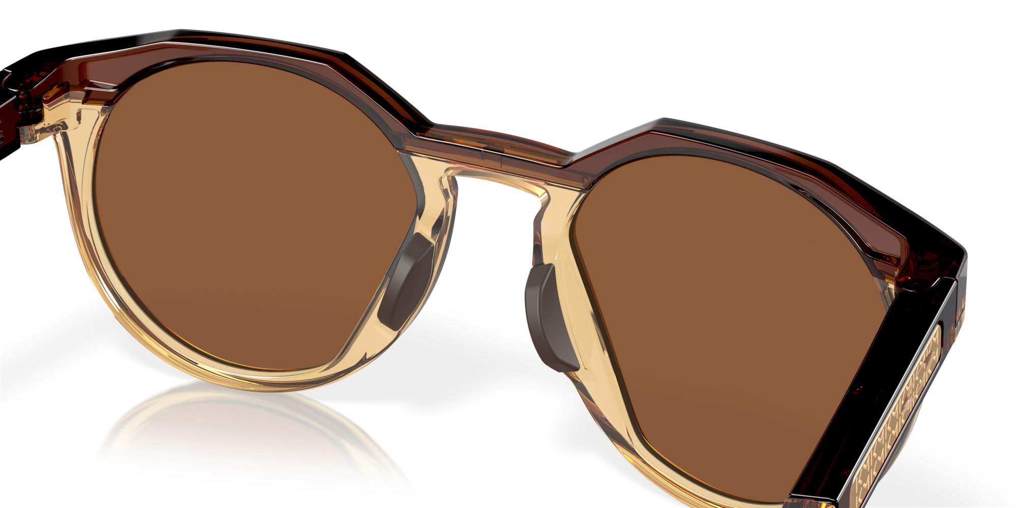 Sonnenbrillen Oakley HSTN Kylian Mbappè OO 9242 (924207) farbe dark amber/light curry form rund gläser prizm tungsten
