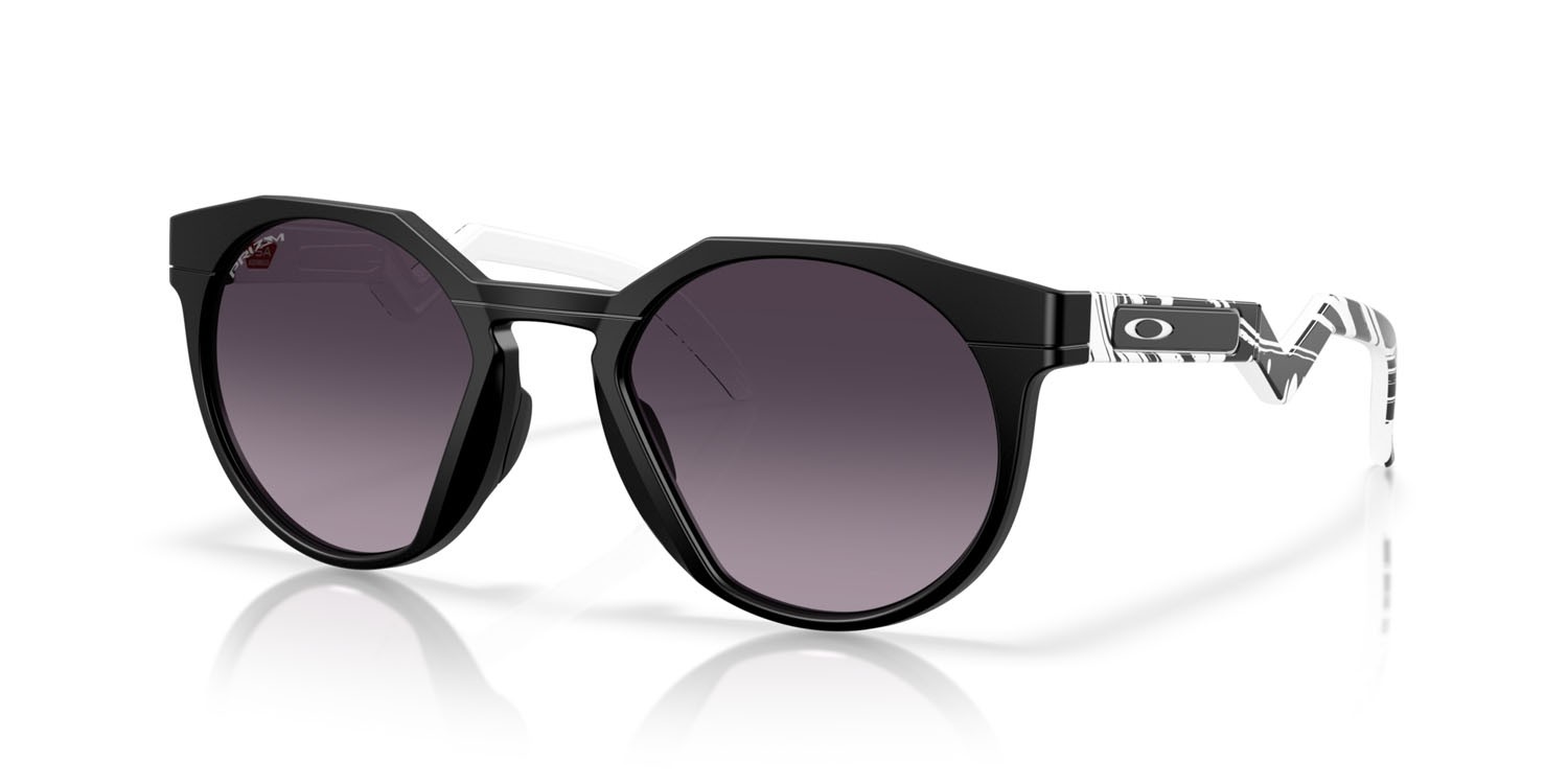 Occhiali da sole Oakley HSTN OO 9242 (924212) colore nero opaco forma rotondo lenti prizm black