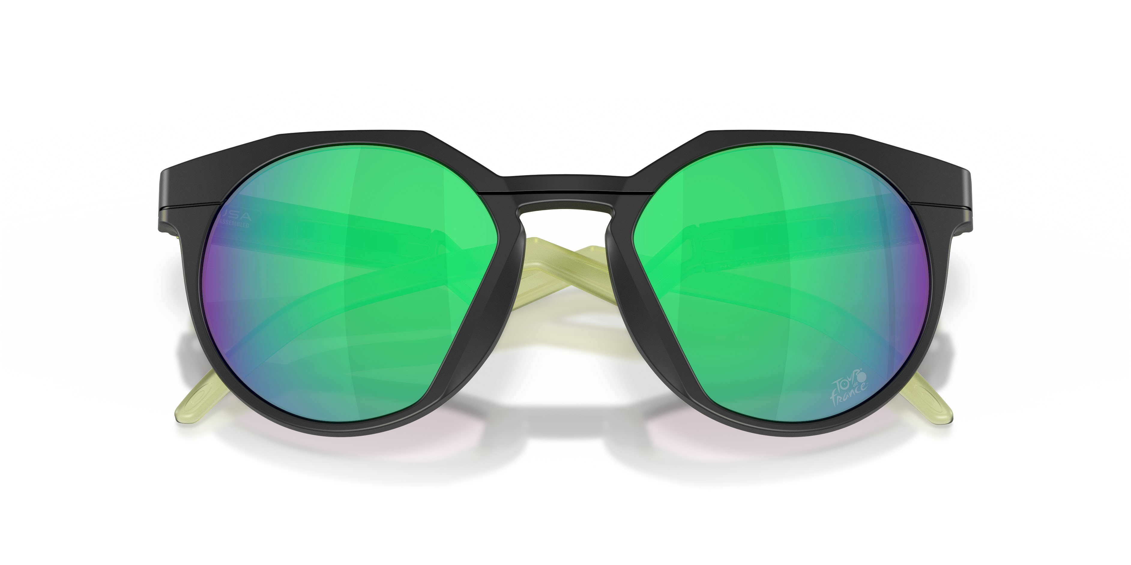 Sonnenbrillen Oakley HSTN OO 9242 (924222) farbe nero opaco form rund gläser prizm jade