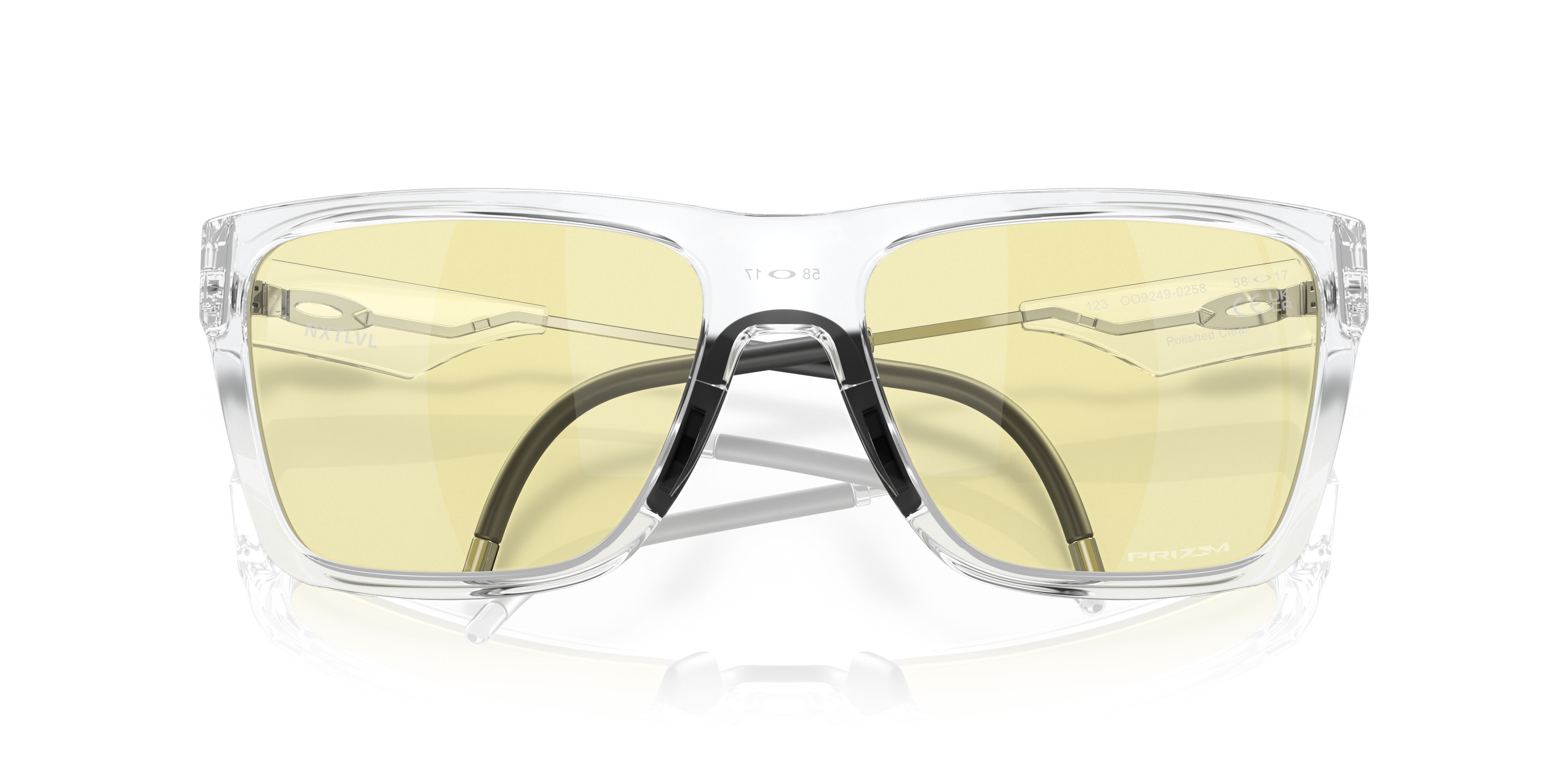 Sonnenbrillen Oakley Nxtlvl OO 9249 (924902) farbe trasparente lucido form rechteckig gläser prizm gaming(tm) 2.0