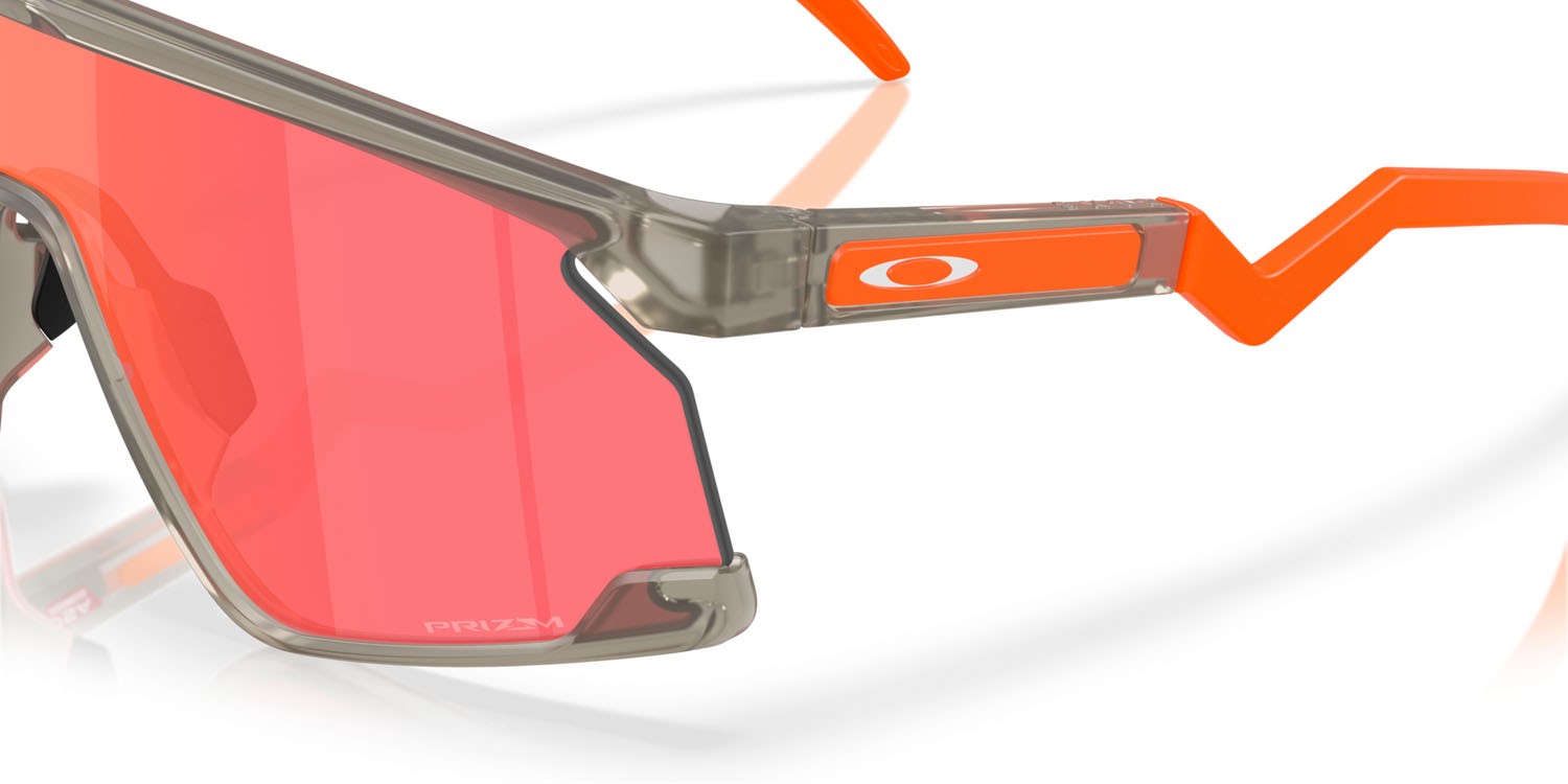Occhiali da sole Oakley BXTR OO 9280 (928014) colore grey ink opaco forma mask lenti prizm trail torch