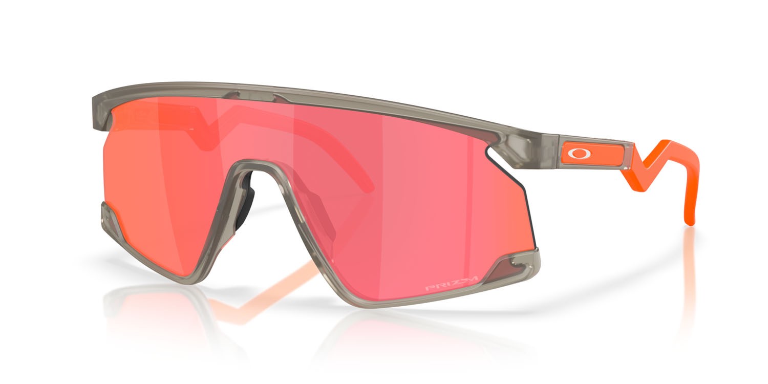 Occhiali da sole Oakley BXTR OO 9280 (928014) colore grey ink opaco forma mask lenti prizm trail torch