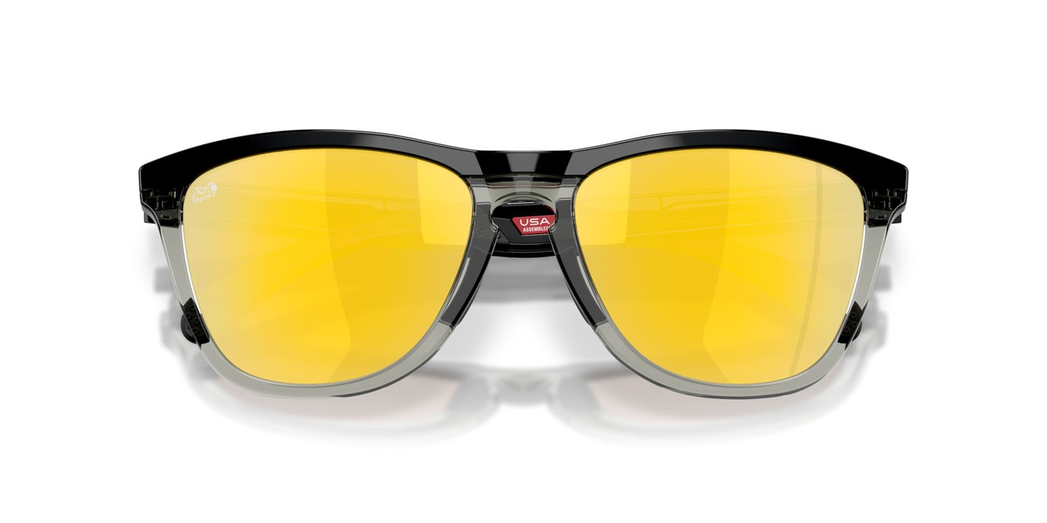 Sonnenbrillen Oakley Frogskins Range OO 9284 (928418) farbe nero opaco form rund gläser prizm 24k polarized