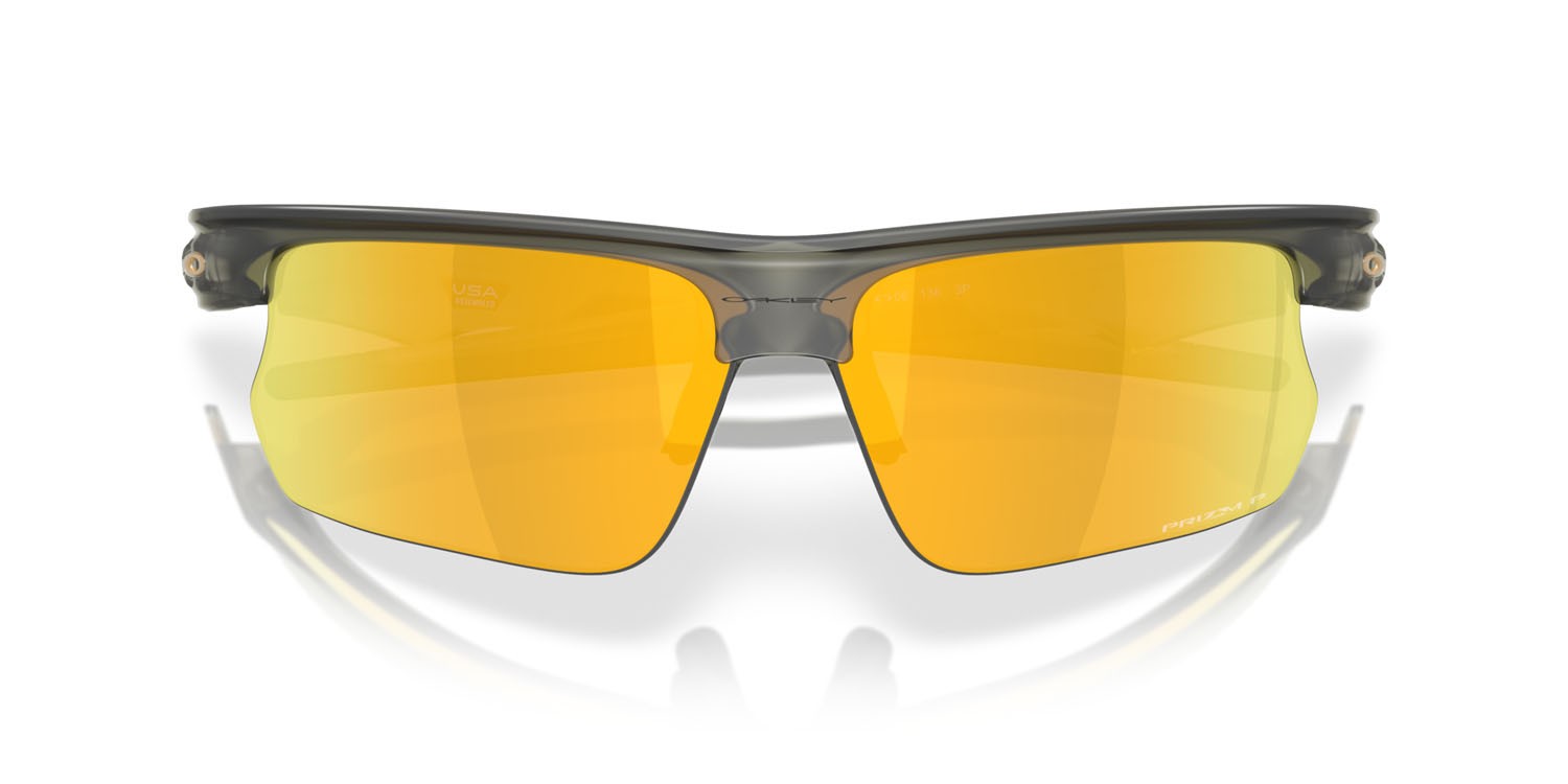 Occhiali da sole Oakley Bisphaera OO 9400 (940020) colore olive ink opaco forma rettangolare lenti prizm 24k polarized