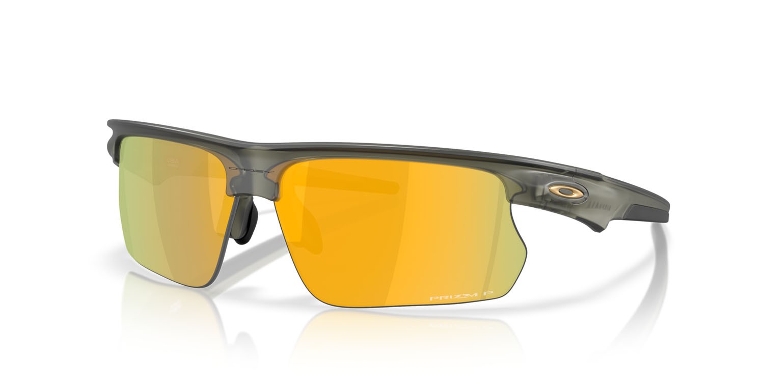 Occhiali da sole Oakley Bisphaera OO 9400 (940020) colore olive ink opaco forma rettangolare lenti prizm 24k polarized