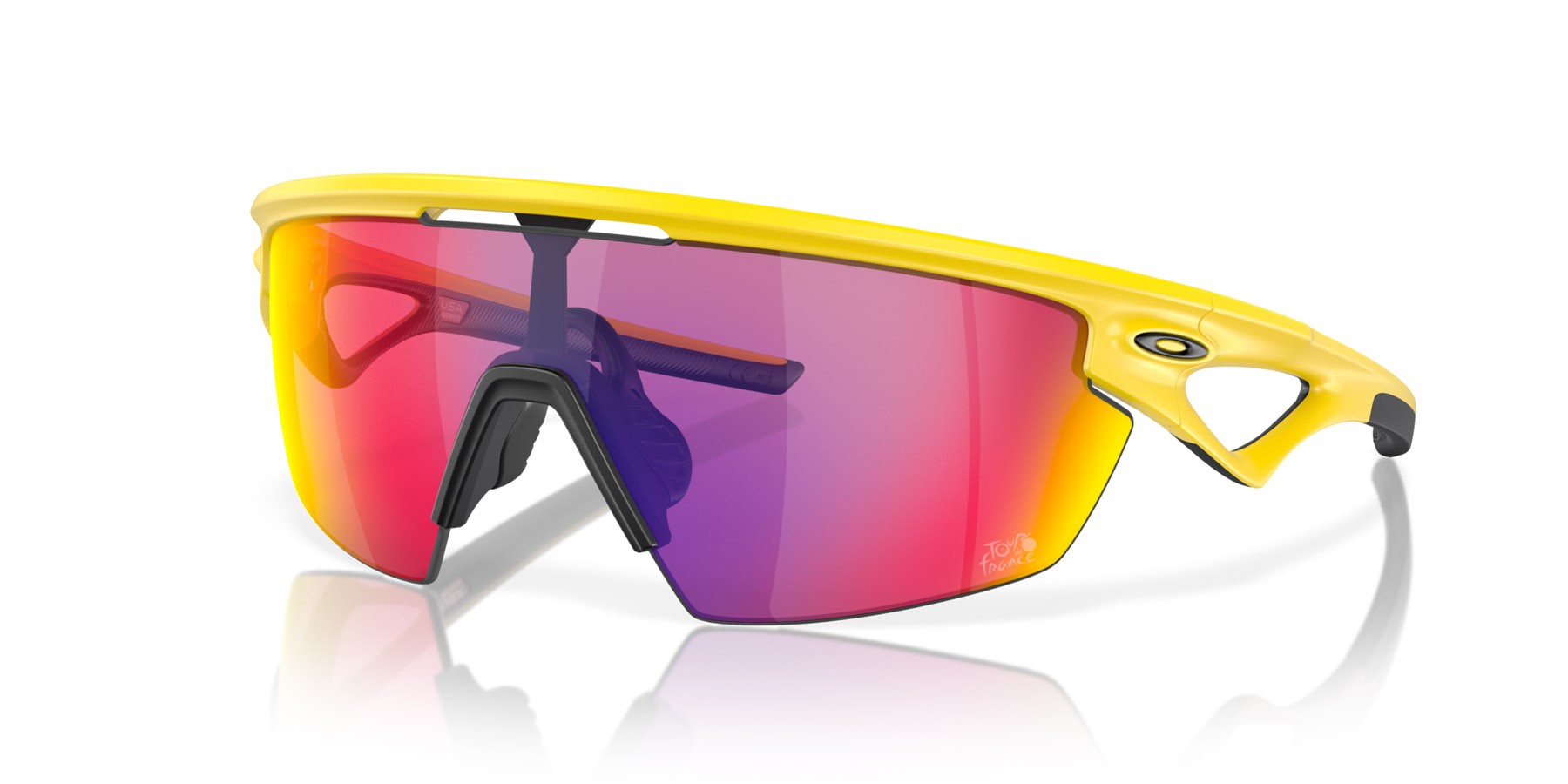 Sonnenbrillen Oakley Sphaera Tour de France OO 9403 (940312) farbe giallo opaco form maske gläser prizm road