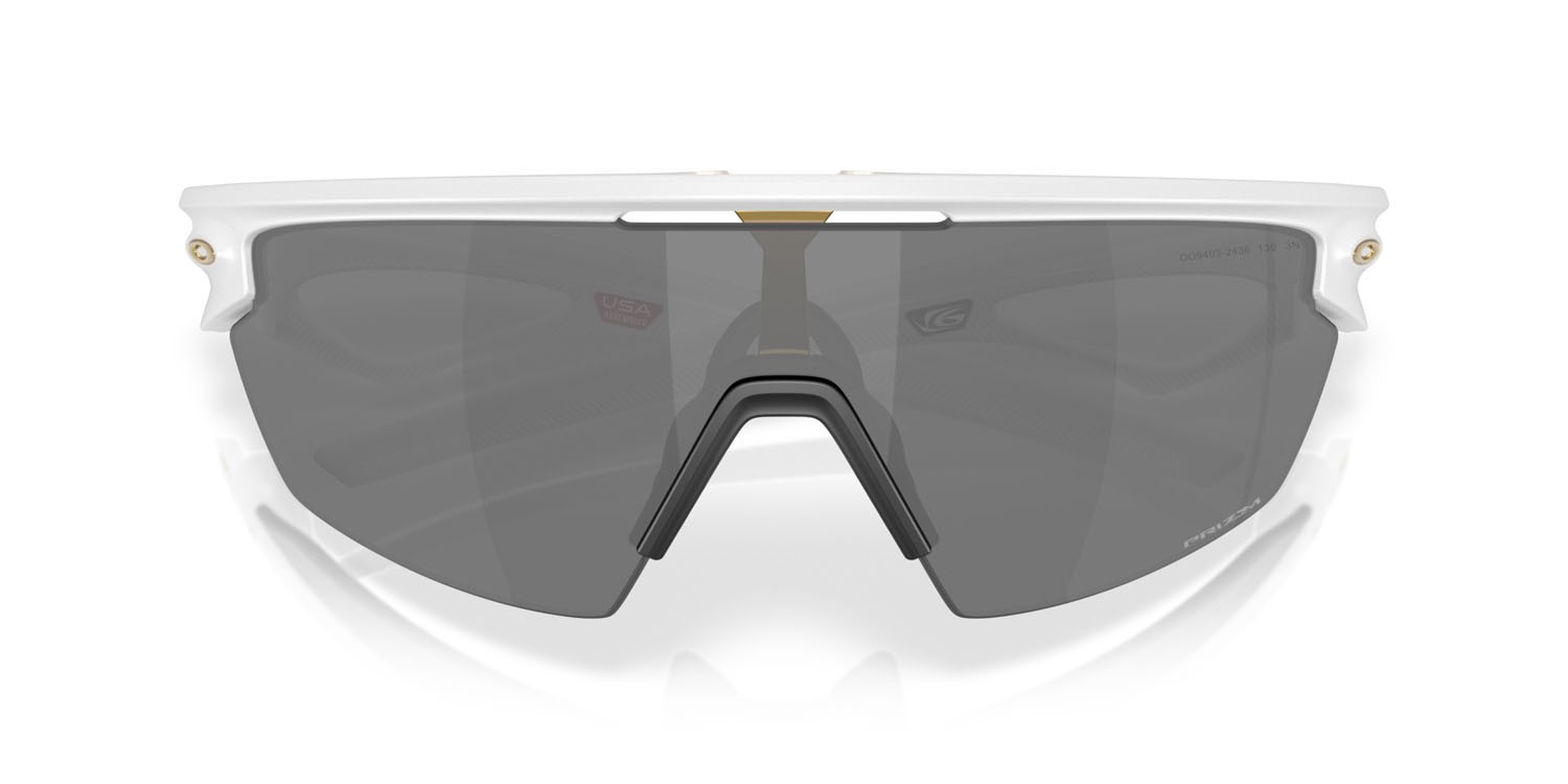 Occhiali da sole Oakley Sphaera OO 9403 (940324) colore bianco opaco forma mask lenti prizm black