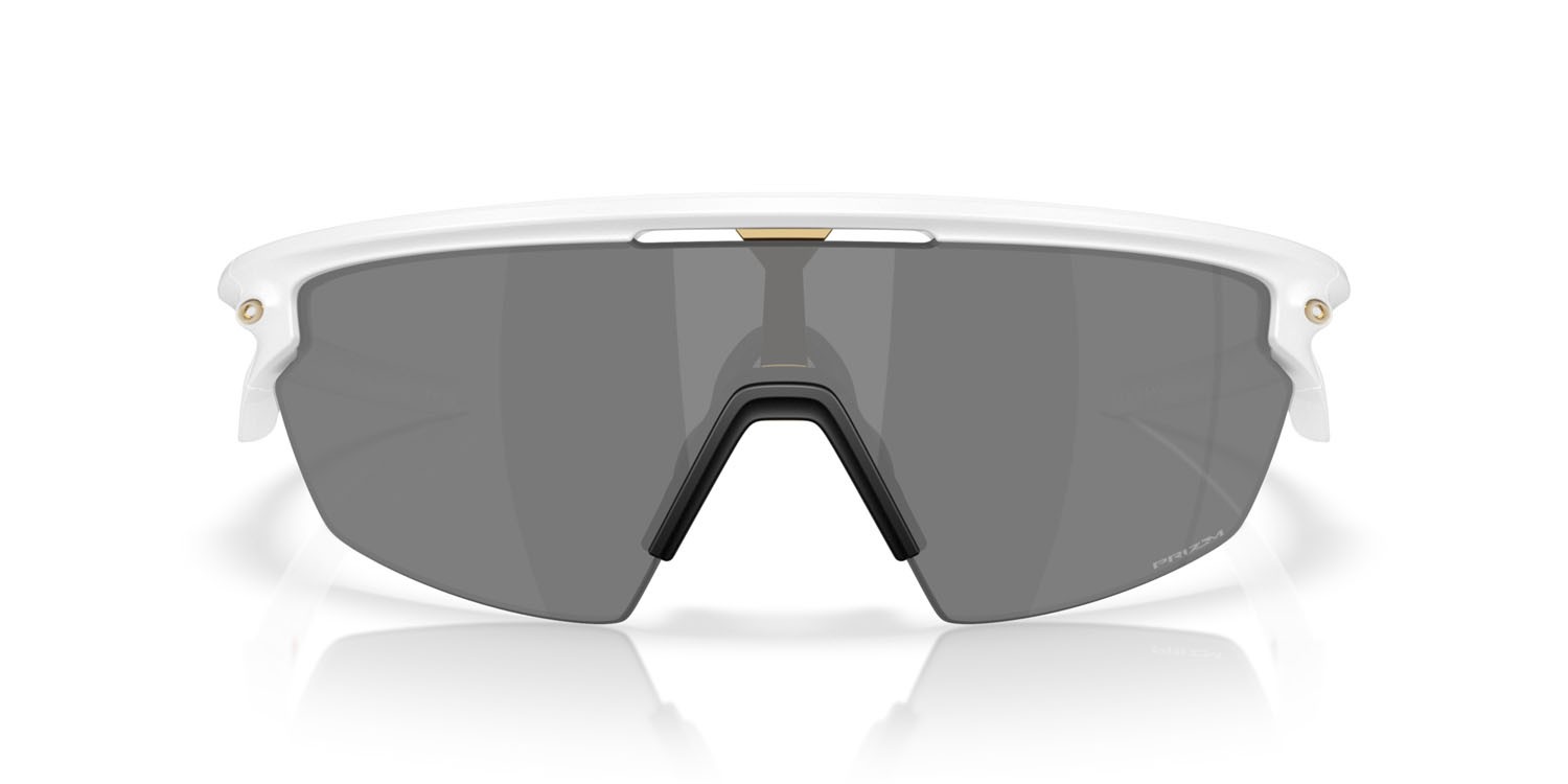 Occhiali da sole Oakley Sphaera OO 9403 (940324) colore bianco opaco forma mask lenti prizm black