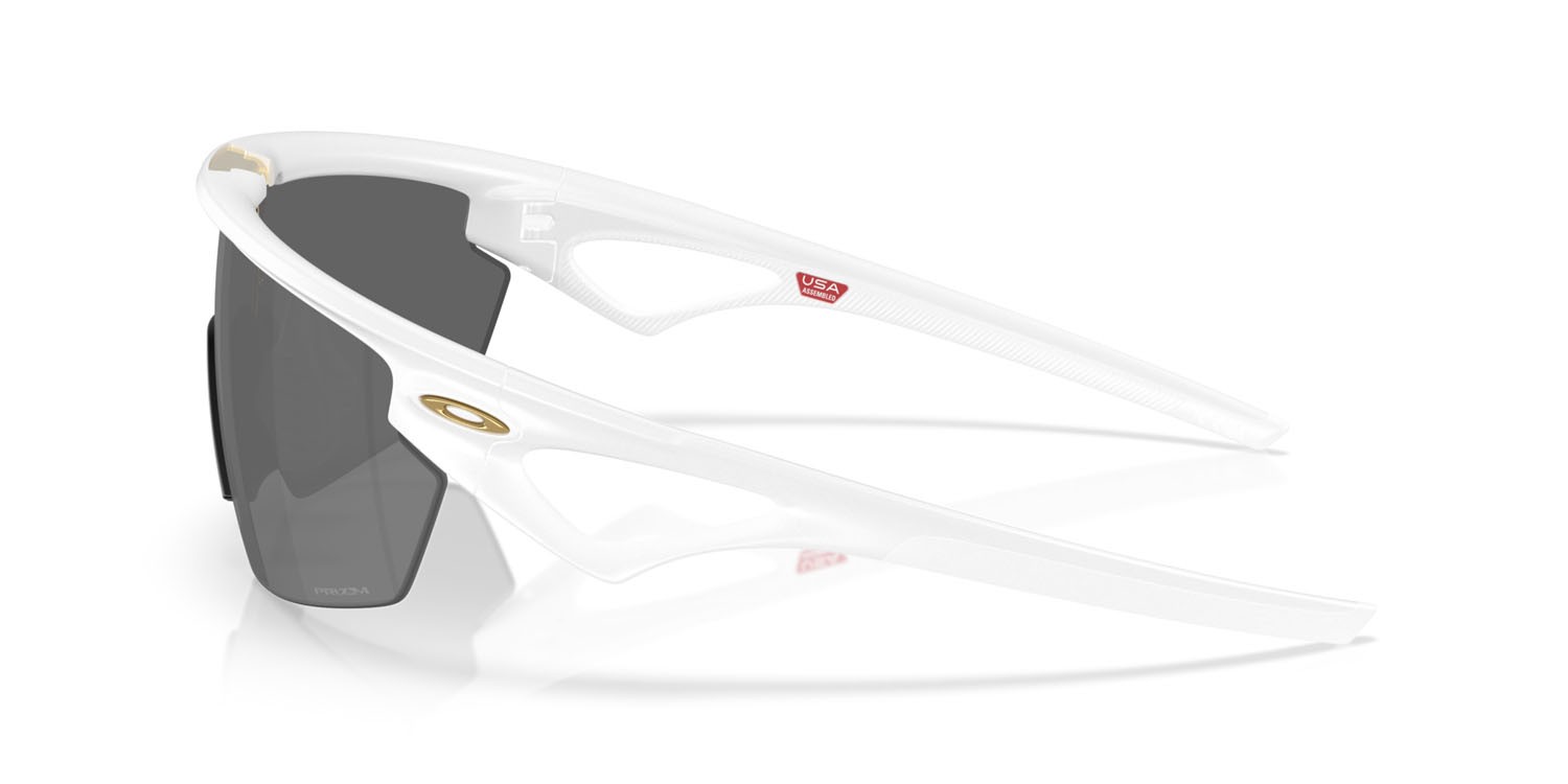Occhiali da sole Oakley Sphaera OO 9403 (940324) colore bianco opaco forma mask lenti prizm black