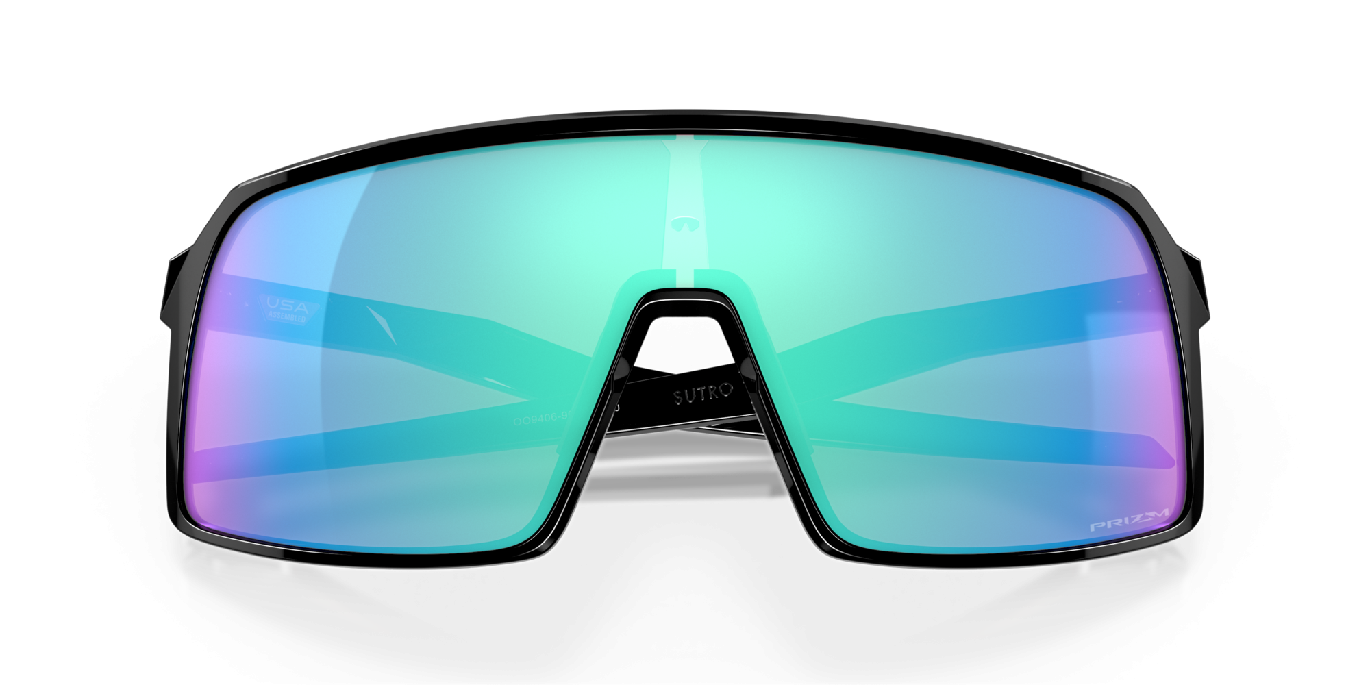 Sonnenbrillen Oakley Sutro OO 9406 (940690) farbe polished black form rechteckig gläser prizm sapphire