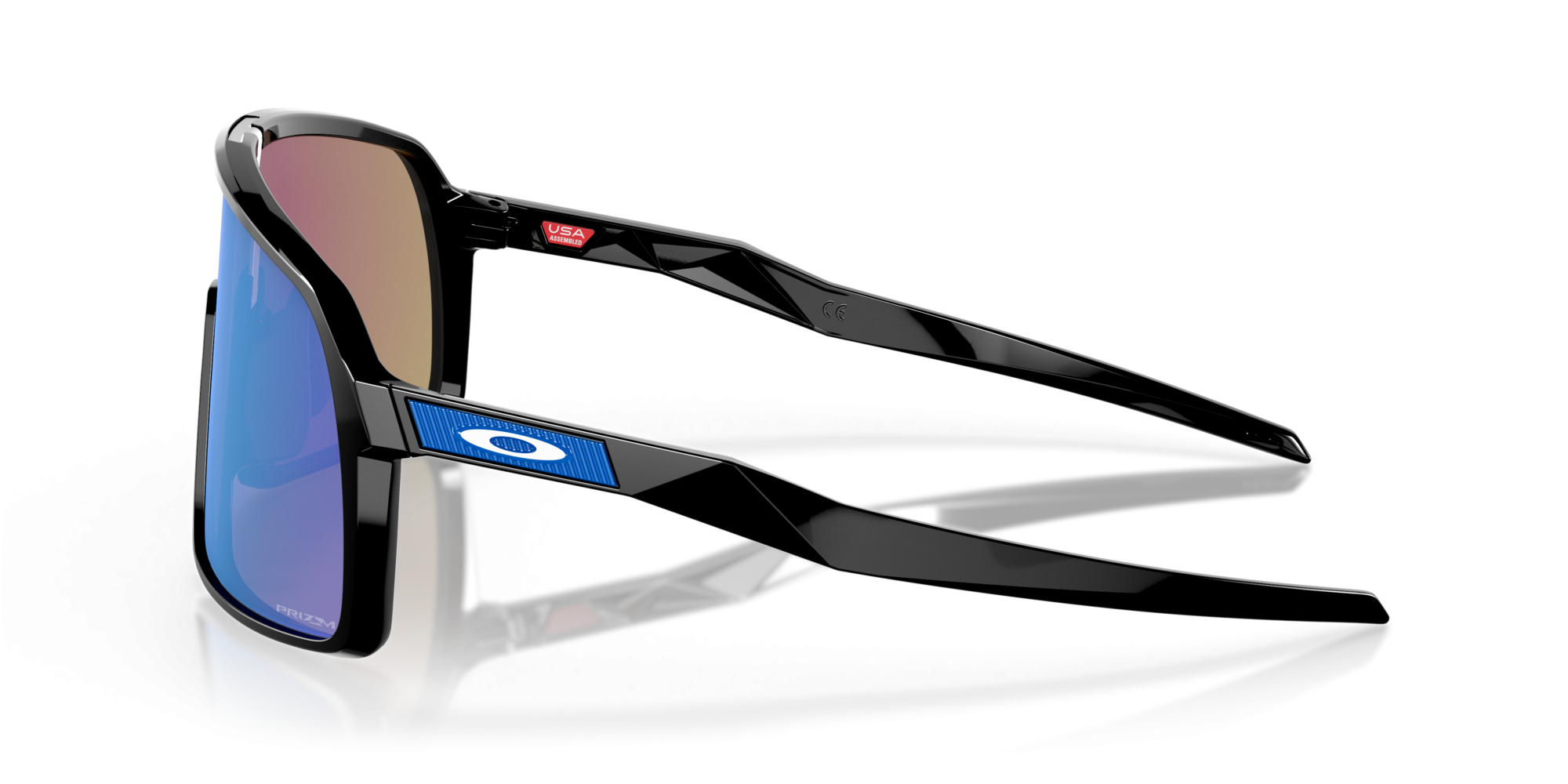 Sonnenbrillen Oakley Sutro OO 9406 (940690) farbe polished black form rechteckig gläser prizm sapphire