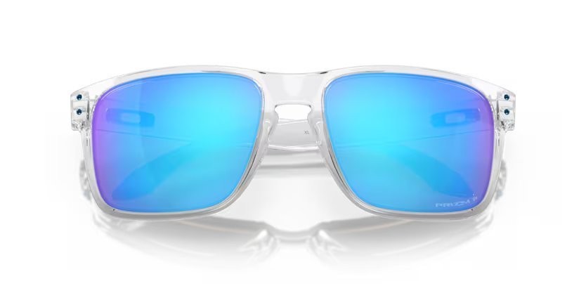 Occhiali da sole Oakley Holbrook xl OO 9417 (941707) colore polished clear forma quadrato lenti prizm sapphire polarized