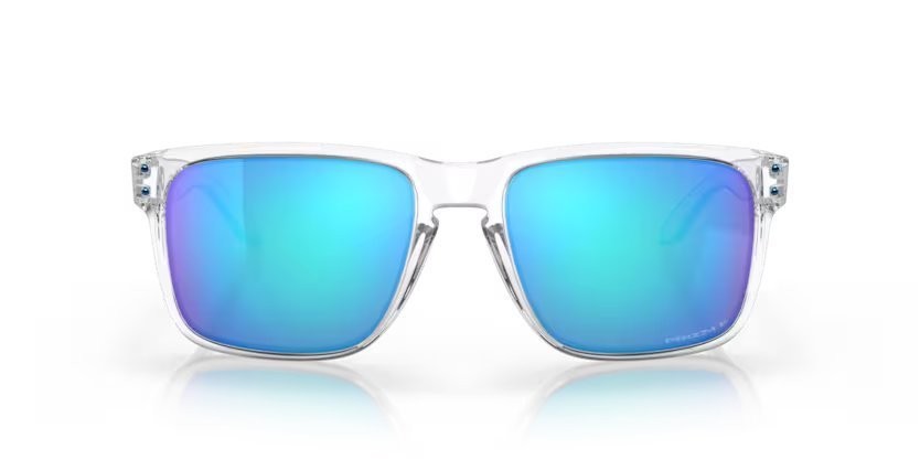 Occhiali da sole Oakley Holbrook xl OO 9417 (941707) colore polished clear forma quadrato lenti prizm sapphire polarized