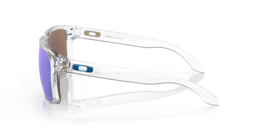 Occhiali da sole Oakley Holbrook xl OO 9417 (941707) colore polished clear forma quadrato lenti prizm sapphire polarized