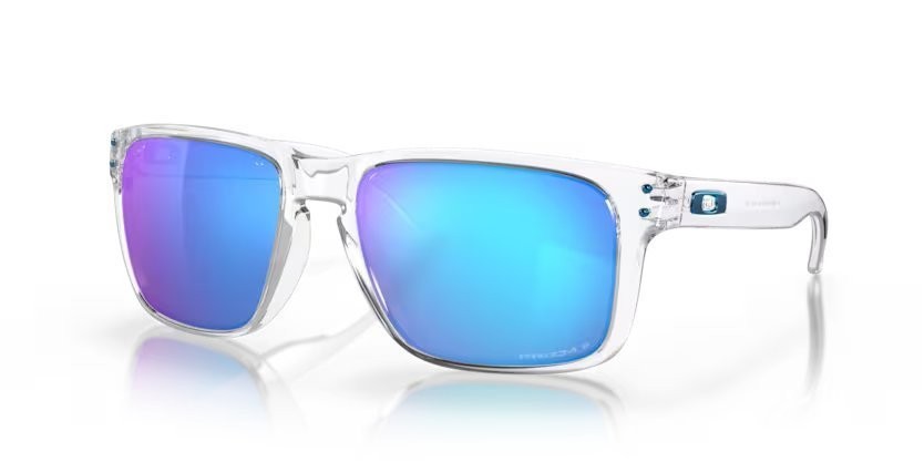 Occhiali da sole Oakley Holbrook xl OO 9417 (941707) colore polished clear forma quadrato lenti prizm sapphire polarized