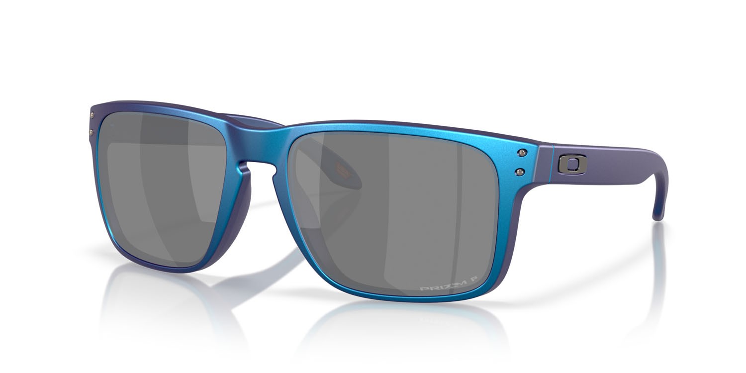 Sonnenbrillen Oakley Holbrook XL OO 9417 (941747) farbe ciano opaco/blu colorshift form quadratisch gläser prizm black polarized