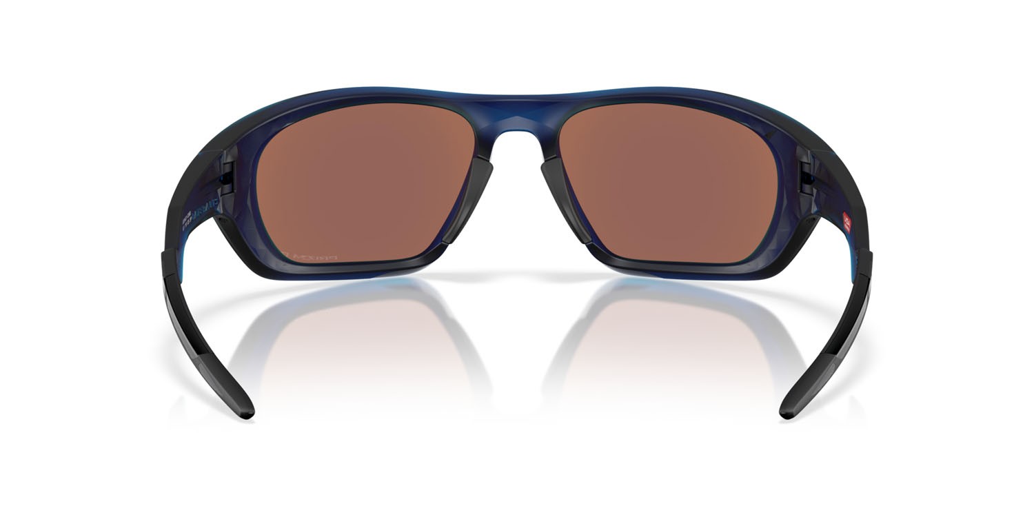 Sunglasses Oakley Lateralis OO 9431 (943103) color blu opaco trasparente shape rectangle lenses prizm deep water polarized