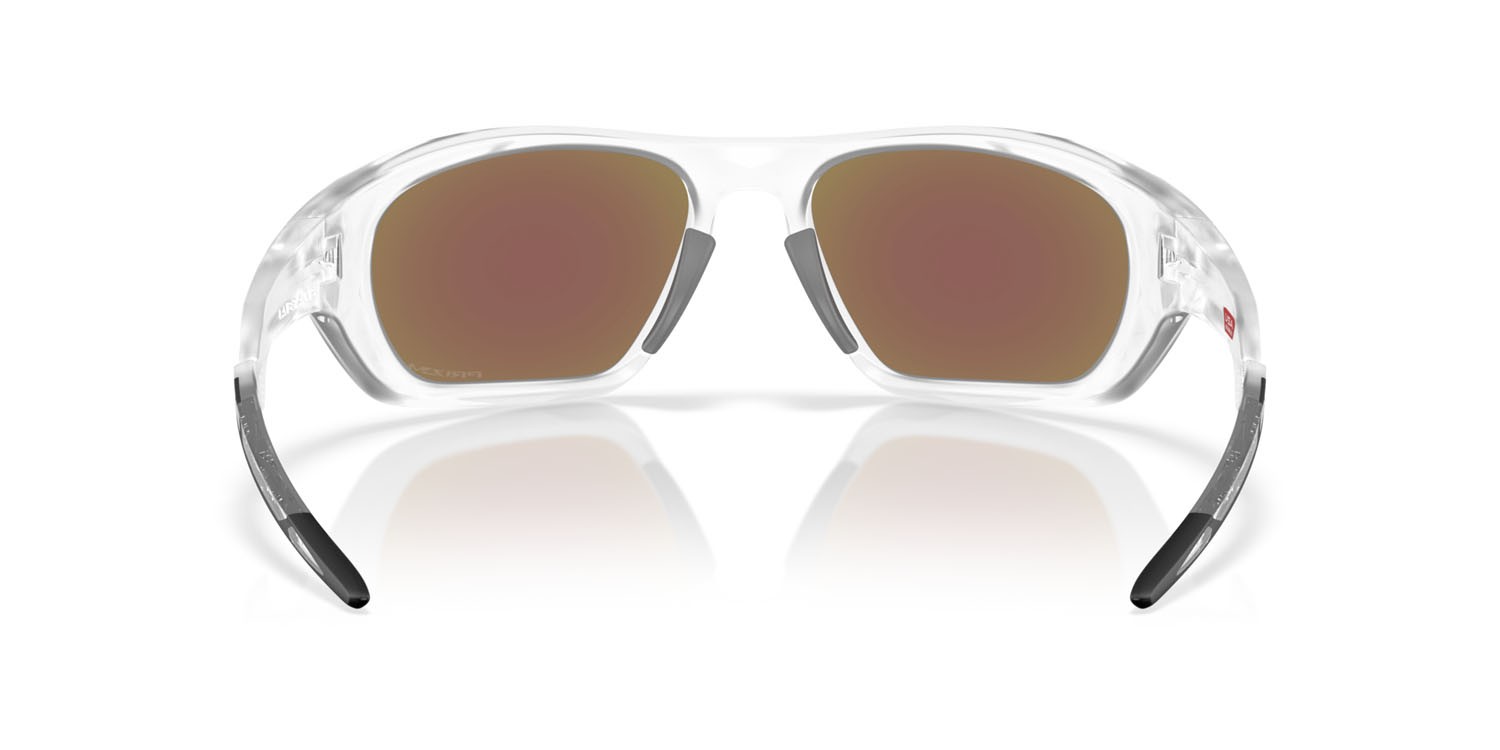 Occhiali da sole Oakley Lateralis OO 9431 (943106) colore trasparente opaco forma rettangolare lenti prizm sapphire