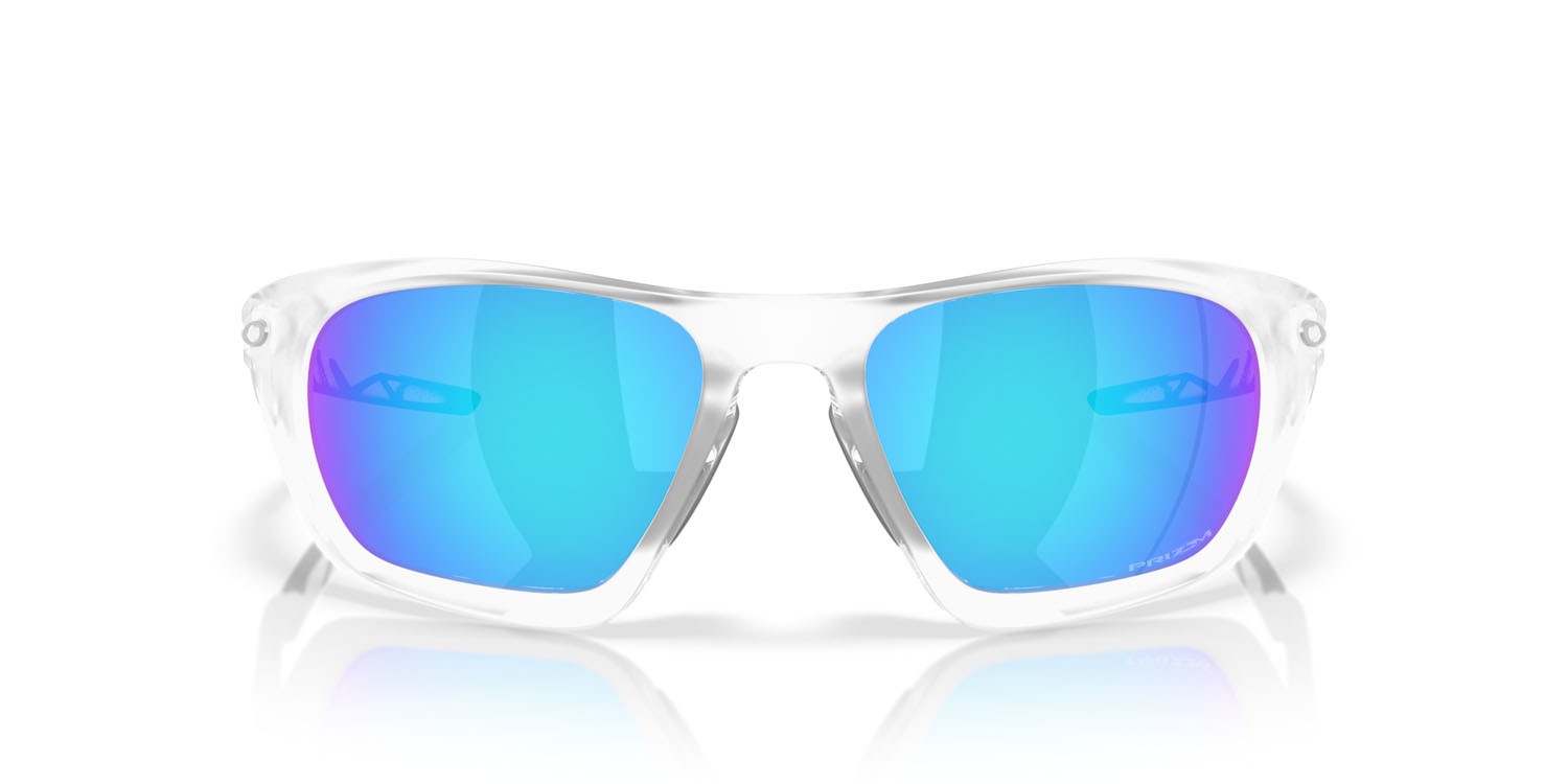 Occhiali da sole Oakley Lateralis OO 9431 (943106) colore trasparente opaco forma rettangolare lenti prizm sapphire