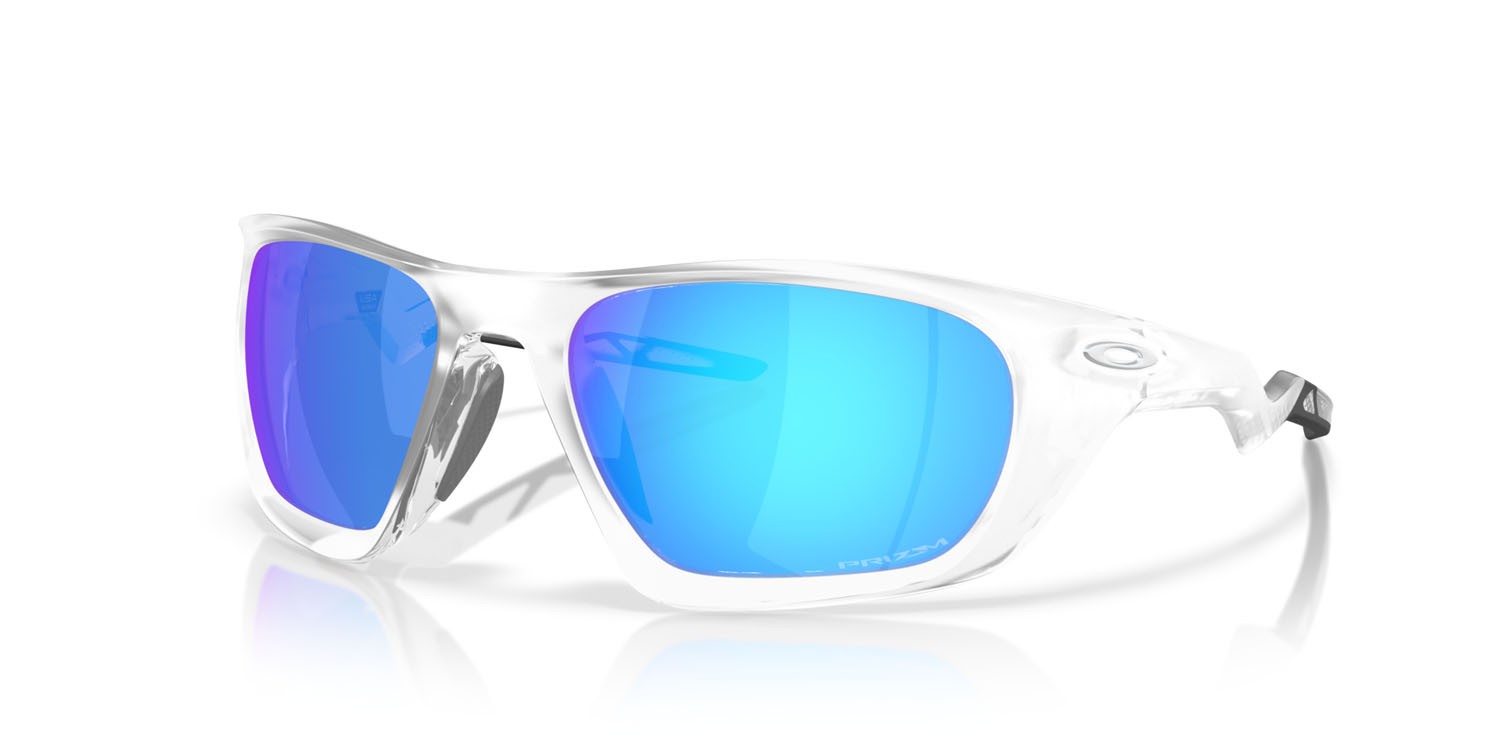 Occhiali da sole Oakley Lateralis OO 9431 (943106) colore trasparente opaco forma rettangolare lenti prizm sapphire