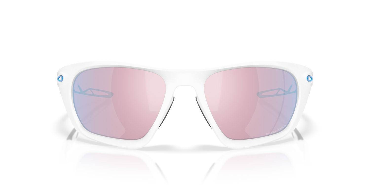 Occhiali da sole Oakley Lateralis OO 9431 (943109) colore bianco opaco forma rettangolare lenti prizm snow sapphire
