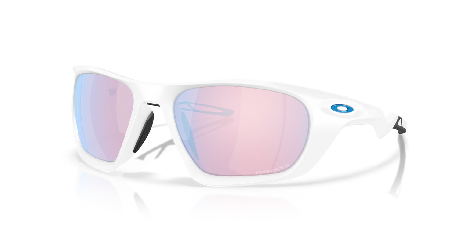 Occhiali da sole Oakley Lateralis OO 9431 (943109) colore bianco opaco forma rettangolare lenti prizm snow sapphire