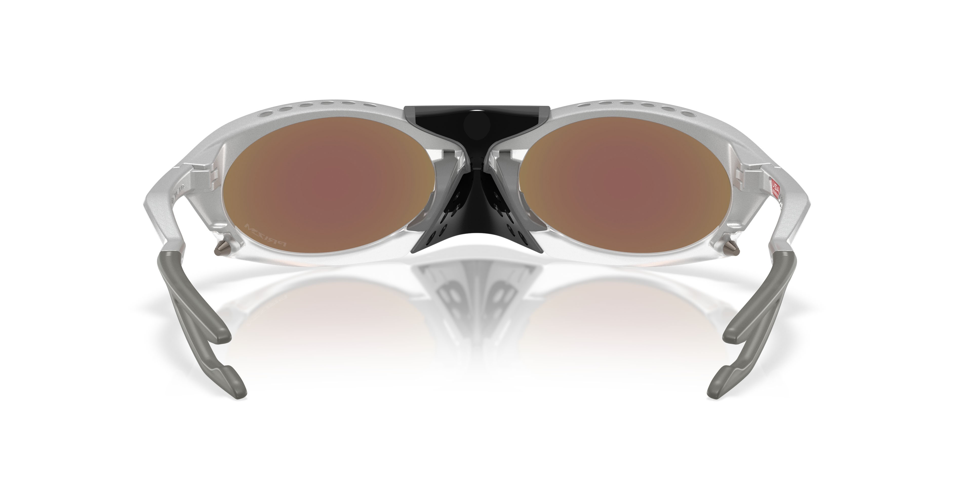 Sonnenbrillen Oakley Plantaris OO 9437 (943713) farbe x-silver form oval gläser prizm sapphire