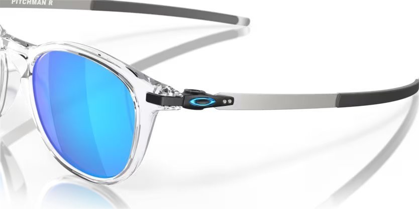 Sonnenbrillen Oakley Pitchman r OO 9439 (943904) farbe polished clear form rund gläser prizm sapphire
