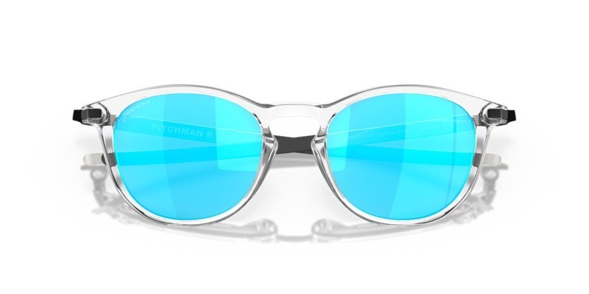 Sonnenbrillen Oakley Pitchman r OO 9439 (943904) farbe polished clear form rund gläser prizm sapphire