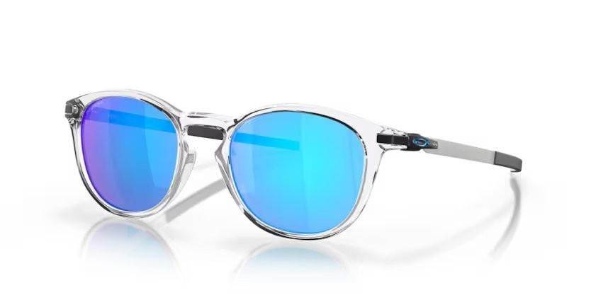 Sonnenbrillen Oakley Pitchman r OO 9439 (943904) farbe polished clear form rund gläser prizm sapphire