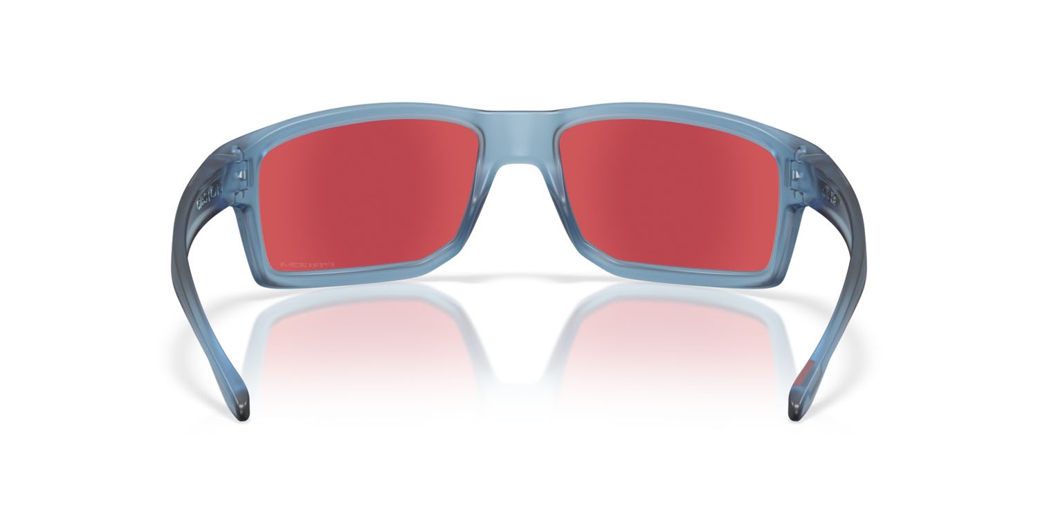 Occhiali da sole Oakley Gibston OO 9449 (944925) colore stonewash trasparente opaco forma rettangolare lenti prizm snow sapphire