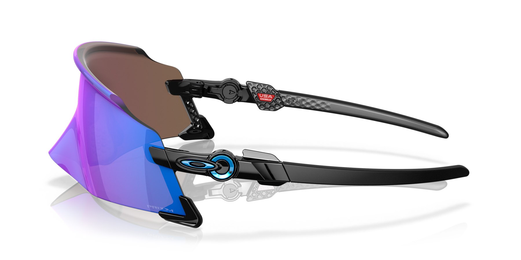 Sonnenbrillen Oakley Kato OO 9455M (945503) farbe nero lucido form maske gläser prizm sapphire